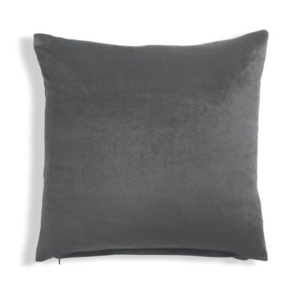 827af3854341c9252df43efbbc534490fb5ff2b08d3b6065b4fdcdbc1ba975ef.jpg An Image of Habitat Velvet Cushion - Slate - 43x43cm
