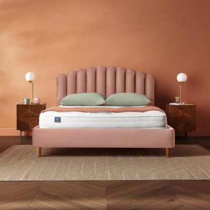 An Image of Silentnight Octavia Bed Frame, Velvet Rainforest