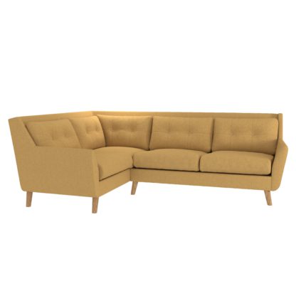 An Image of Halston Soft Marl Corner Sofa Blue