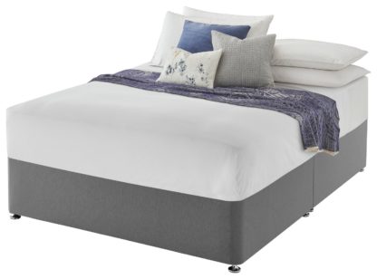 An Image of Silentnight Kingsize Divan Bed Base - Charcoal