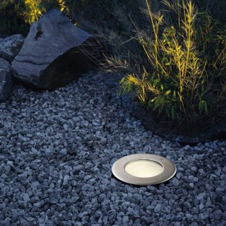 An Image of EGLO Lamedo Recessed Ground Light Silver