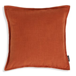 An Image of Habitat Linen Look Cushion - Terracotta - 50x50cm