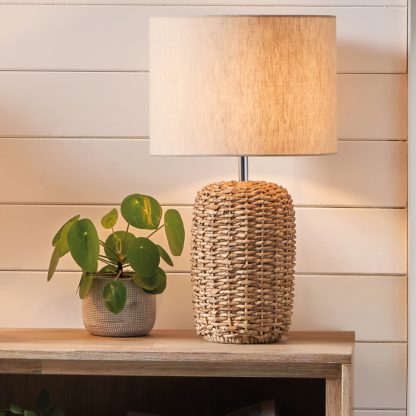 An Image of Acer Natural Woven Table Lamp Natural