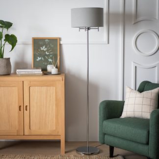 An Image of Argos Home Candelabra Stick Floor Lamp - Chrome & Grey