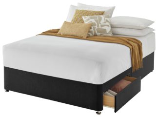 An Image of Silentnight Kingsize 2 Drawer Divan Bed Base - Charcoal