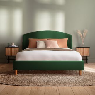 An Image of Silentnight Evana Bed Frame, Velvet Rainforest