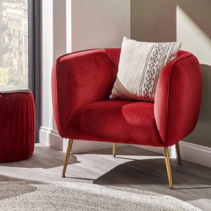 An Image of Lucca Velvet Chair Gold