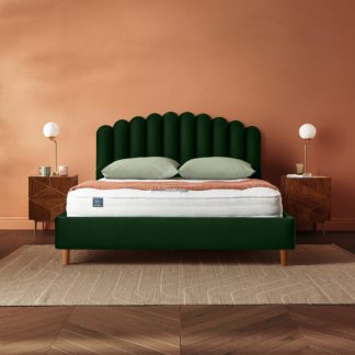 An Image of Silentnight Octavia Bed Frame, Velvet Rainforest