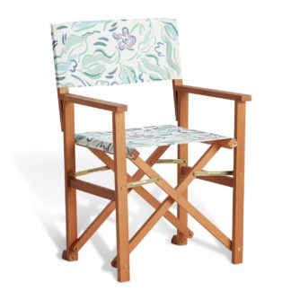 An Image of Habitat Folding Wooden Director Chair - White