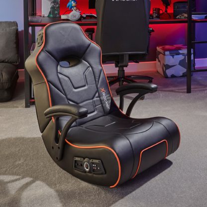 c121dbb8bc54e1ef4383f356b265d97a79621ae16824fe58a2773161f3935dd9.jpg An Image of X Rocker G Force Sport 2.1 Audio Gaming Chair Black