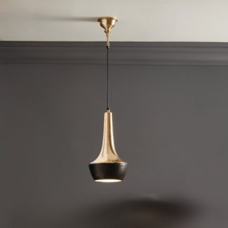 An Image of Sumac Antique Brass and Bronze Metal Pendant Light Brass