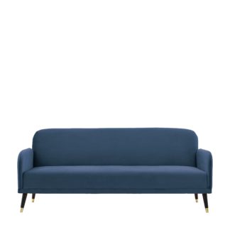 An Image of Denver Fabric Sofa Bed Cyan (Blue)
