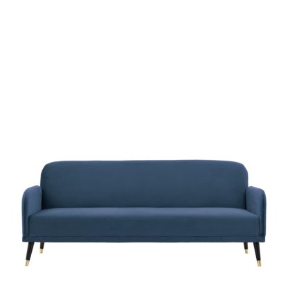 An Image of Denver Fabric Sofa Bed Cyan (Blue)