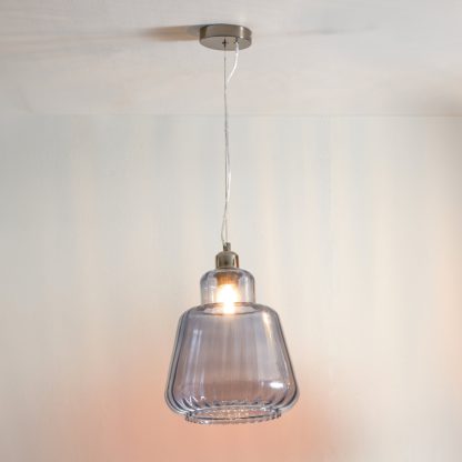 cafe6437be4752cd3e853c229dbc16a168640817fc934f54ca675deb85c51d58.jpg An Image of Porto Optic Glass Tapered Pendant Light Clear