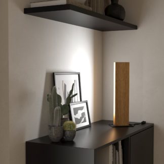 An Image of EGLO Anchorena-Z Dimmable Table Lamp Wood (Brown)