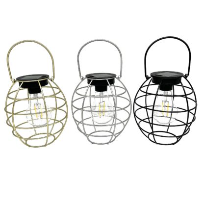 An Image of The Solar Company Cage Lantern Light (Assorted Colours)