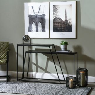 An Image of Set of 2 Mashiko Console Tables Black