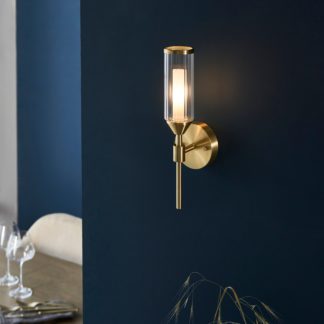 An Image of Vogue Bailey Ribbed Wall Light Gold