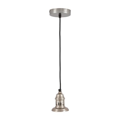 An Image of Metal Ceiling Fitting for Cafe and Dome Pendants Antique Silver