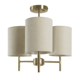 An Image of Argos Home Candelabra Metal Flush Ceiling Light - Brass