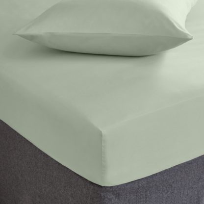 An Image of Anti Allergy 100% Cotton Fitted Sheet Silver