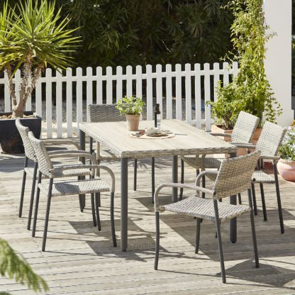 An Image of Matara 6 Seater Garden Dining Set