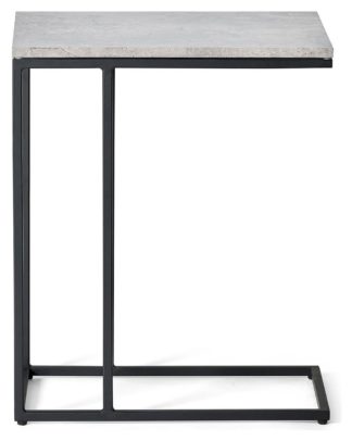 An Image of Julian Bowen Staten Side Table - Black & Grey