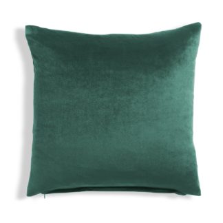 An Image of Habitat Velvet Cushion - Emerald - 43x43cm
