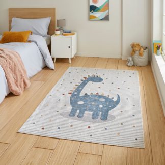 An Image of Vida Dinosaur Washable Rug MultiColoured