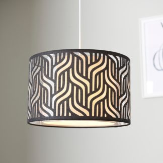 An Image of Mylo Black Lazer Cut Lamp Shade - 35cm