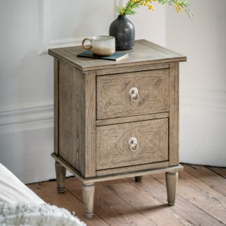 An Image of Modesto 2 Drawer Bedside Table Natural
