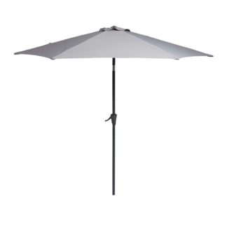 An Image of 2.7m Crank & Tilt Parasol - Light Grey