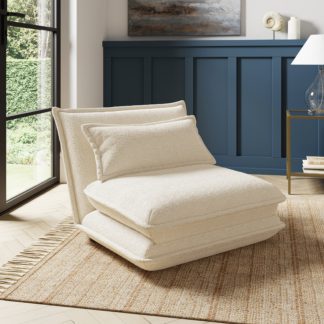 An Image of Jackson Boucle Foldable Sofa Bed Ivory