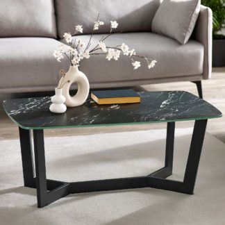 An Image of Olympus Coffee Table Black Marble