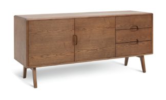 An Image of Habitat Scion Esala 2 Door 3 Drawer Sideboard - Walnut Stain