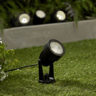 An Image of LED Solar Garden Spike Lights - Pack of 4