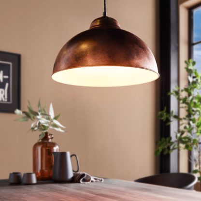 An Image of EGLO Truro Steel Pendant Light - Antique Brass