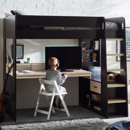 An Image of Blaze Gaming Bunk Bed Black