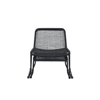 An Image of Lydden Lounge Chair with Footstool Black