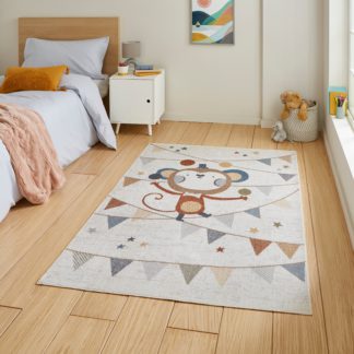 An Image of Vida Monkey Washable Rug MultiColoured