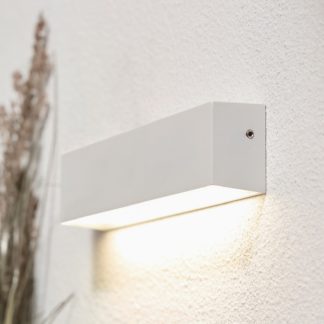 An Image of LED Slim Outdoor Brick Light - White