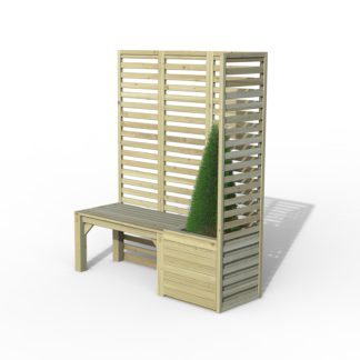 An Image of Forest Trellis and Bench Modular Seating Arrangement - Option 1