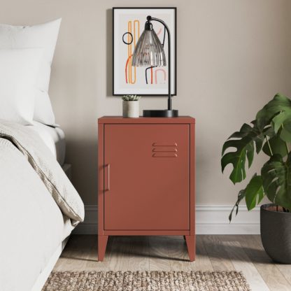 An Image of Helga Metal Bedside Table Yellow