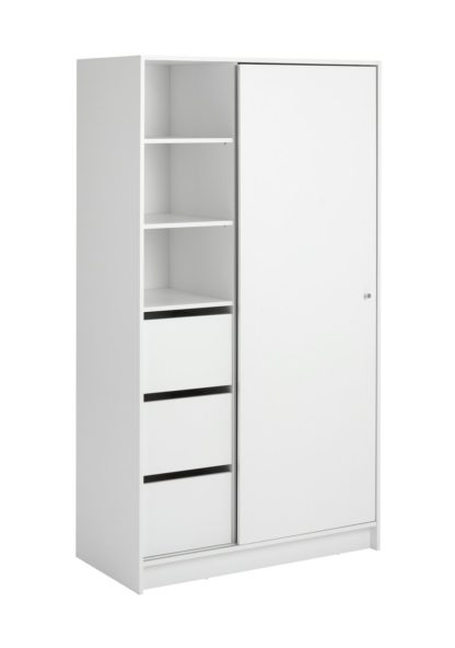 An Image of Argos Home Malibu 1 Door Sliding Wardrobe - Grey