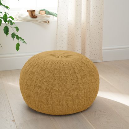 An Image of Tutti Bambini Knitted Pouffe Pebble