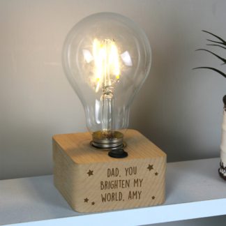An Image of Personalised Stars LED Bulb Table Lamp Natural