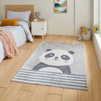 An Image of Vida Panda Washable Rug MultiColoured