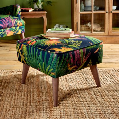 An Image of Marlow Footstool, Tropical Treasures Print NHM Tropical Treasures