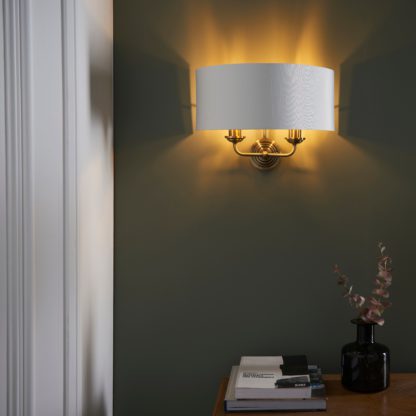 An Image of Vogue Sandringham 2 Light Wall Light White