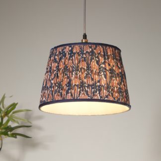 An Image of Vintage Print 30cm Lamp Shade - Navy